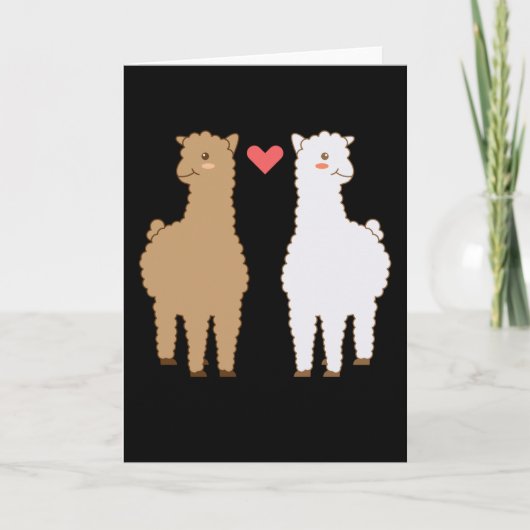 Llama Alpaca Llamas Alpacas Sweet Animal Design Karte (Vorderseite)