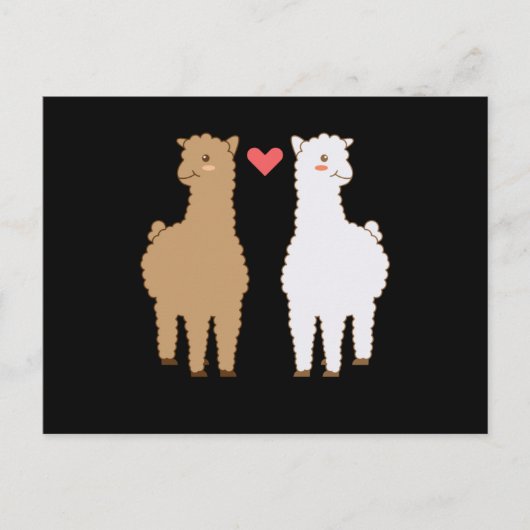 Llama Alpaca Llamas Alpacas Sweet Animal Design Postkarte (Vorderseite)