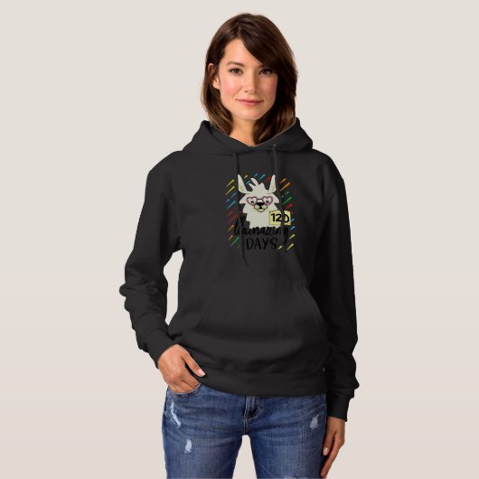 Llama & Alpaca Lovers Cute 120 Llamazing Days of S Hoodie (Vorne ganz)