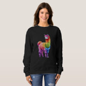 Llama Alpaca Rainbow Pride Sweatshirt (Vorne ganz)