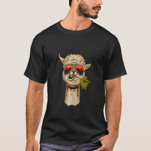 Llama Alpaca Sunglass Cool Lama Rama T-Shirt