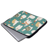 Llama Alpaca Sweater Nahtloses Muster. Laptopschutzhülle (Vorne Knopf)