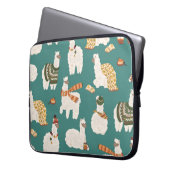 Llama Alpaca Sweater Nahtloses Muster. Laptopschutzhülle (Vorderseite Links)