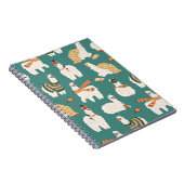 Llama Alpaca Sweater Nahtloses Muster. Notizblock (Rechte Seite)