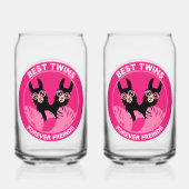Llama Alpaca Twin Girl Dosenglas (Rückseite)