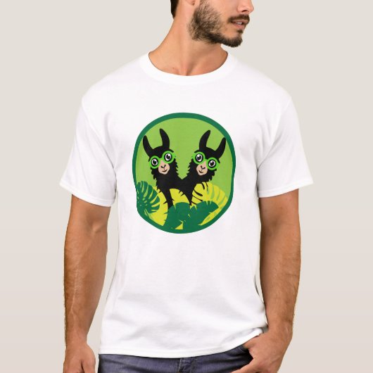 Llama Alpaca Twin Men T-Shirt (Vorderseite)
