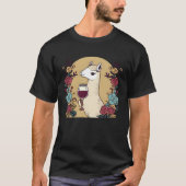 Llama Alpaca Wine Design Alpaca Llama T-Shirt (Vorderseite)