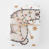 Llama Alpaca With Santa Hat And Christmas Light Geschenkpapier Set (Beispiel)