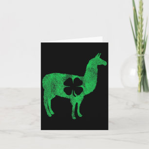 Llama Alpaka Geschenk St Patricks Day Shamrock Nel Karte