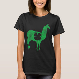 Llama Alpaka Geschenk St Patricks Day Shamrock Nel T-Shirt