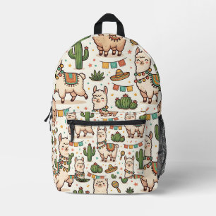 Llama Alpaka Kaktus Rucksack