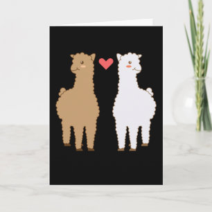 Llama Alpaka Lamas Alpakas Süßes Tier Design Karte