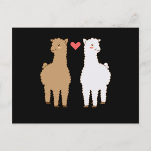 Llama Alpaka Llamas Alpakas Süßes Tierdesign Postkarte