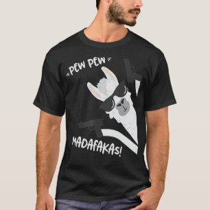 Llama Alpaka Mit Pistolen Vintage I PewPewPew Mada T-Shirt