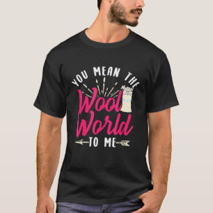 Llama Alpaka Wolle Welt Design T-Shirt