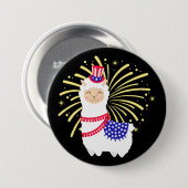 Llama American July 4 Button (Vorne & Hinten)