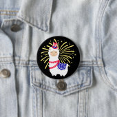 Llama American July 4 Button (Beispiel)