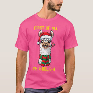 Llama an erster Stelle bin ich ein Vergnügen Retro T-Shirt
