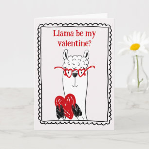 Llama an meinem Valentinstag Lustiger Valentinstag Karte