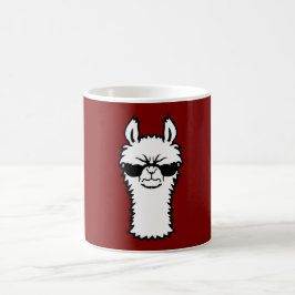 Llama Angry Cool Sunglasses Furry Animal Attitude  Kaffeetasse
