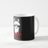 Llama Angry Drama Sunglasses Fierce Funny Cool Kaffeetasse (VorderseiteRechts)
