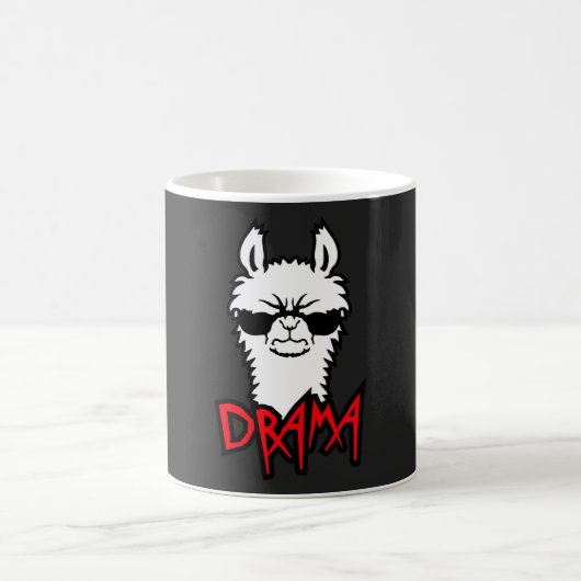 Llama Angry Drama Sunglasses Fierce Funny Cool Kaffeetasse (Mittel)