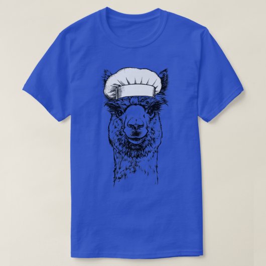 Llama Animal Koch Funny Cooking Cook T-Shirt (Design vorne)