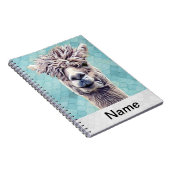 Llama Art Personalized name Color Notizblock (Rechte Seite)