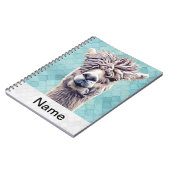 Llama Art Personalized name Color Notizblock (Linke Seite)