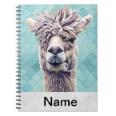 Llama Art Personalized name Color Notizblock (Vorderseite)