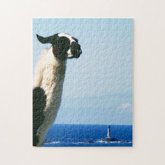 Llama at Lands End, Cornwall Puzzle (Vertikal)