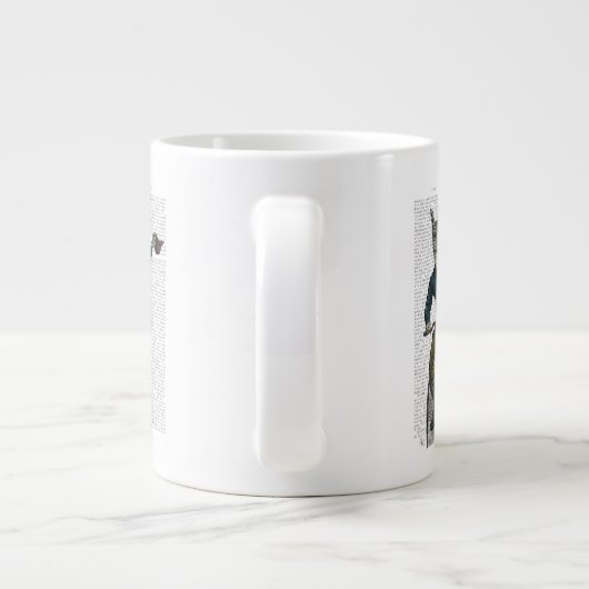 Llama auf Bike Jumbo-Tasse (Rückseite)