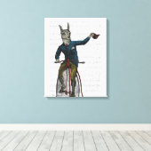 Llama auf Bike Leinwanddruck (Insitu (Holzboden))