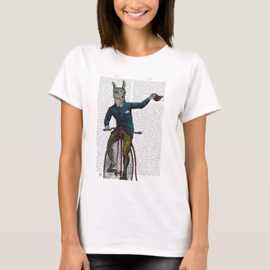 Llama auf Bike T-Shirt (Vorderseite)