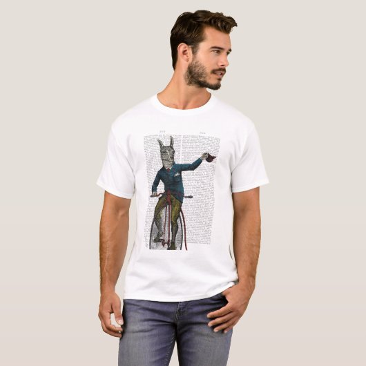 Llama auf Bike T-Shirt (Vorne ganz)