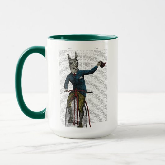Llama auf Bike Tasse (Links)