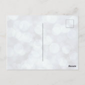 Llama auf Silver Bokeh & Icy Blue Save the Date Postkarte (Rückseite)