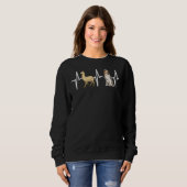 Llama Australian Shepherd Heartbeat Dog Sweatshirt (Vorne ganz)