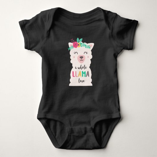 Llama Baby Bodysuit Baby Strampler (Vorderseite)