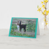 Llama Baby Card Karte (Gelbe Blume)