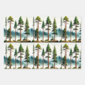 Llama, Baby Deer & Pine Trees, Urlaub, Weihnachten Geschenkpapier Set (Vorderseite)