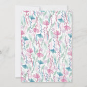 Llama Baby Dusche Niedlich Pink Girl Einladung (Rückseite)