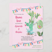 Llama Baby Dusche Pink Llama Liebe Einladung (Vorne/Hinten)