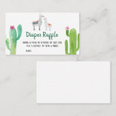 Llama Baby Duwer Diaper Raffle Visitenkarte (Vorne/Hinten)