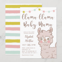 Llama Baby Mama Gender Neutral Dusche