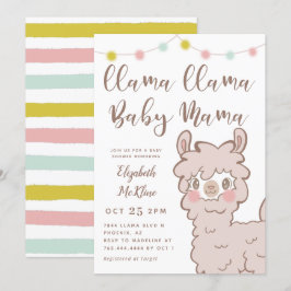 Llama Baby Mama Gender Neutral Dusche Einladung