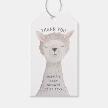 Llama-Baby-Party Danke | Aquarell-Alpaka