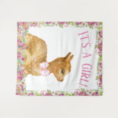 Llama Baby Shower Backbanner Wandteppich (Vorderseite (Horizontal))