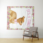 Llama Baby Shower Backbanner Wandteppich (Beispiel (Horizontal))