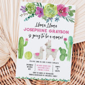 Llama Baby Shower Einladung